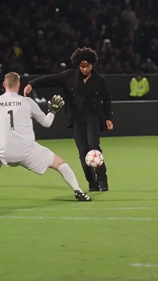 Scorer in a black suit